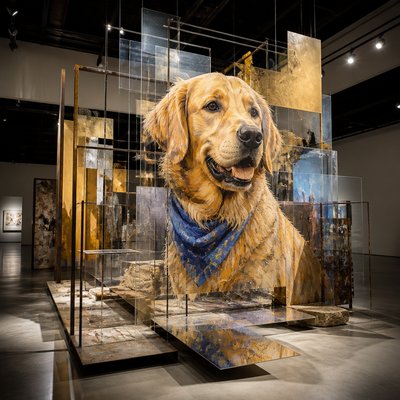 Installation Art Style pet portrait example