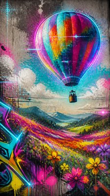 Augmented Reality Graffiti greeting card example