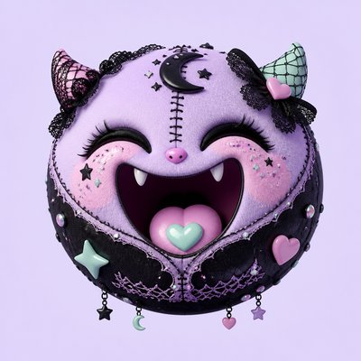 Pastel Goth Aesthetic Twitch emote example