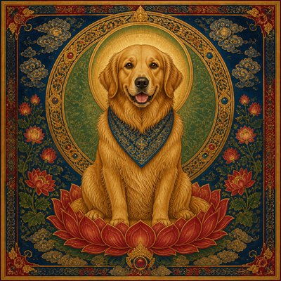 Buddhist Religious Art pet portrait example