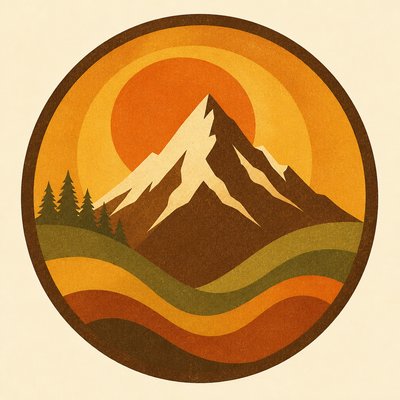 70s Retro Aesthetic logo concept example