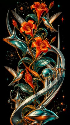 Retro Futurism Sci-Fi Art phone case design example