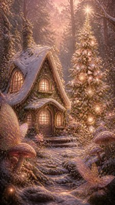 Fairycore Aesthetic Christmas card example
