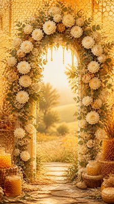 Honeycore Aesthetic wedding invitation example