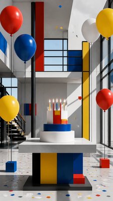 Bauhaus Architecture birthday card example