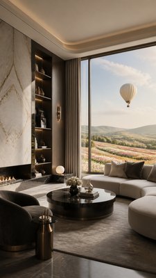 Contemporary Luxe Interior Design greeting card example