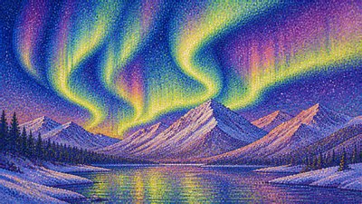 Pointillist Impressionism Art Style banner example