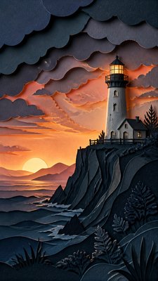 Paper Cut Art Style poster example