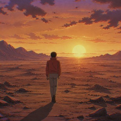 Vintage Retro Anime Art Style album cover example