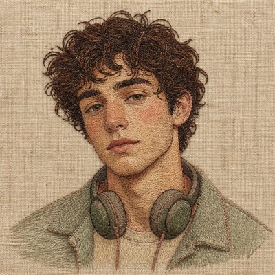 Hand Embroidery Illustration / Textile Art Discord profile picture example