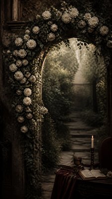 Dark Academia Aesthetic wedding invitation example