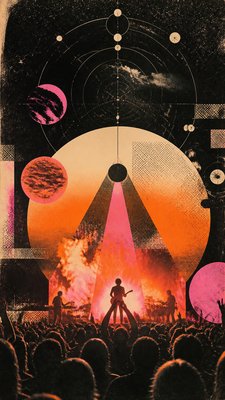 Retro-Futuristic Pop Surrealism flyer example