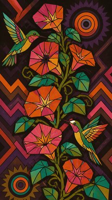 Retro Geometric Art phone case design example