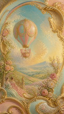 Rococo Classical Art Style greeting card example