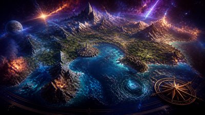 Space Opera Sci-Fi Art fantasy map example