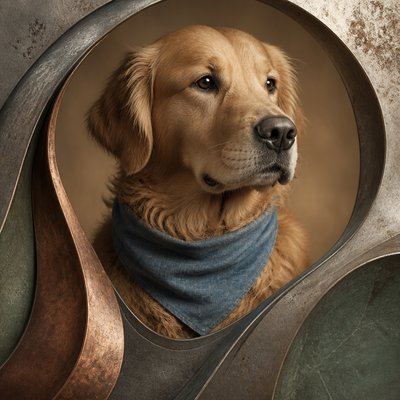 Sustainable Eco Jewelry Design pet portrait example