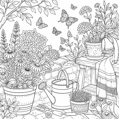 Eclectic Interior Design coloring page example