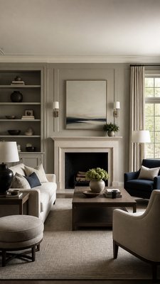 Transitional Interior Design flyer example