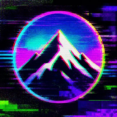 Glitch Digital Art Style logo concept example