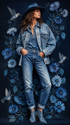 Denim-on-Denim Fashion Style phone case design example