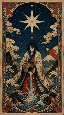 Ukiyo-e Anime Fusion Portrait tarot card example
