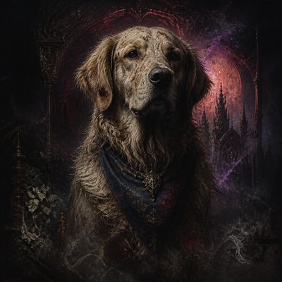 Dark Fantasy Art pet portrait example