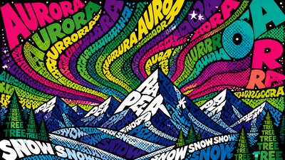 Typography Pop Art Style banner