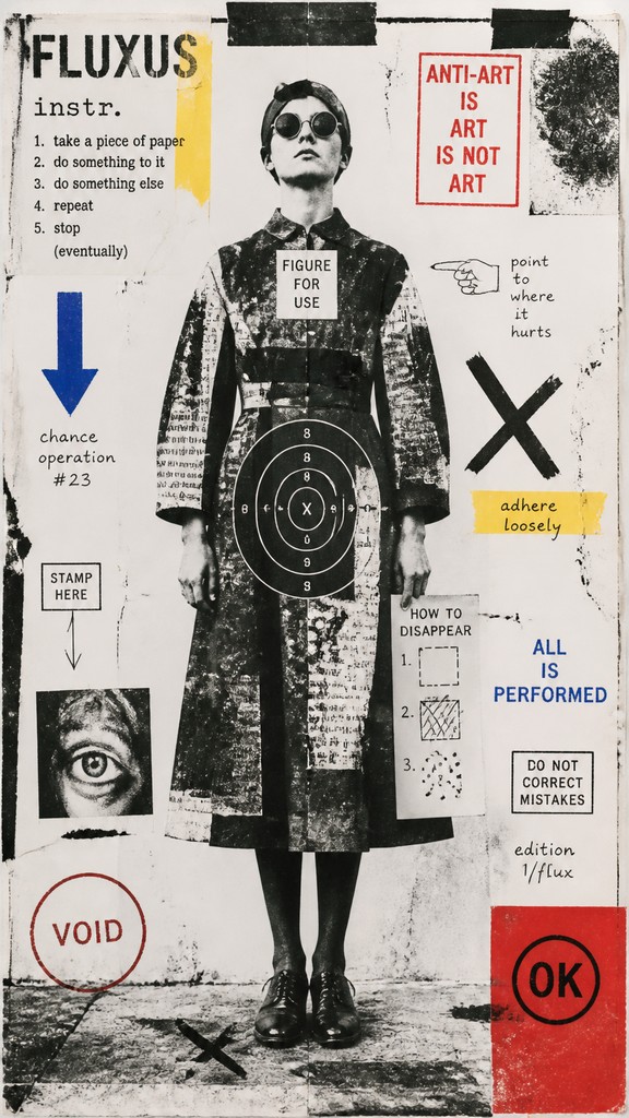 full-length portrait of an elegant figure — Fluxus Art Style