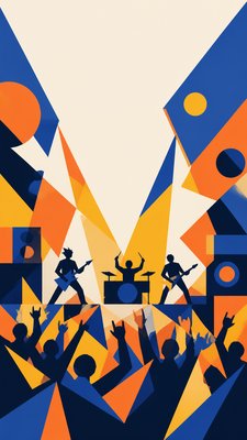 Abstract Geometric Art flyer example