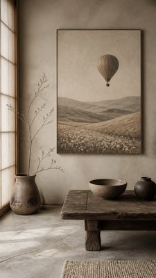 Wabi-Sabi Interior Design greeting card example