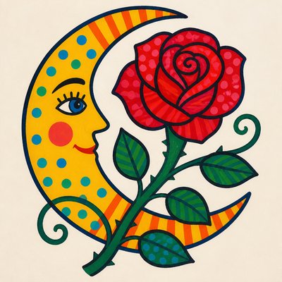 Naive Art Style tattoo design example