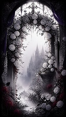 Dark Gothic Anime Art Style wedding invitation example