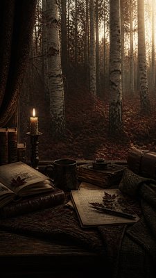 Dark Academia Aesthetic wall art print example