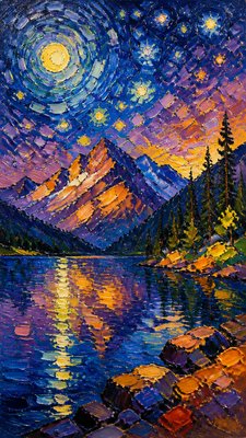 Fauvist Impressionism Art Style phone wallpaper example