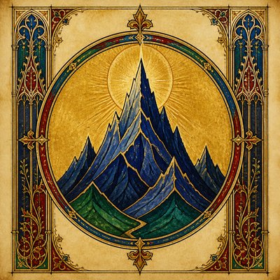 Gothic Religious Art logo concept example