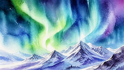 Watercolor Portrait Art Style banner example