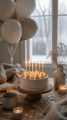 Hygge Aesthetic birthday card example