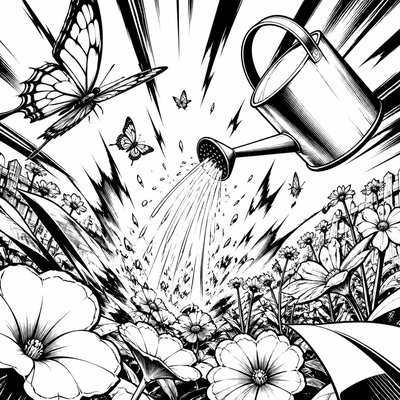 Shonen Battle Manga Art Style coloring page