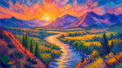 Fauvist Impressionism Art Style desktop wallpaper example