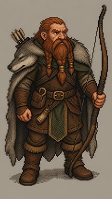 Pixel Digital Art Style tabletop character portrait example