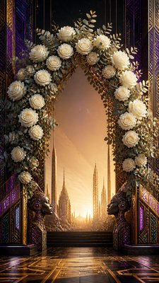 Afrofuturism Art Style wedding invitation example