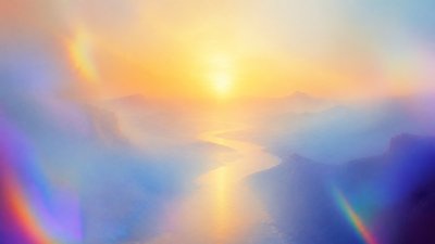 Light and Space Art Style desktop wallpaper example