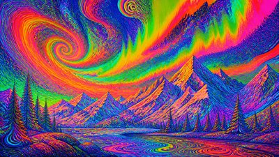 Psychedelic Art Style banner example