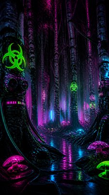 Cybergoth Aesthetic wall art print example