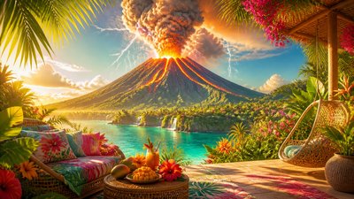 Tropicalcore Aesthetic YouTube thumbnail example