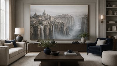 Transitional Interior Design concept art example
