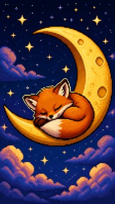 16-Bit Pixel Art Style baby announcement example