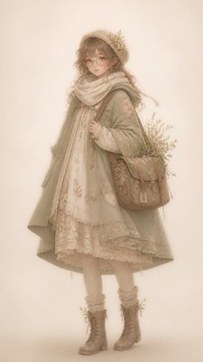 Vanilla Girl Aesthetic character design example