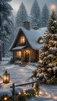 3D Rendered Digital Art Style Christmas card example