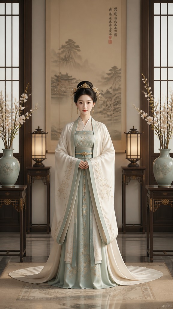 full-length portrait of an elegant figure — Perfect Balance Art Style